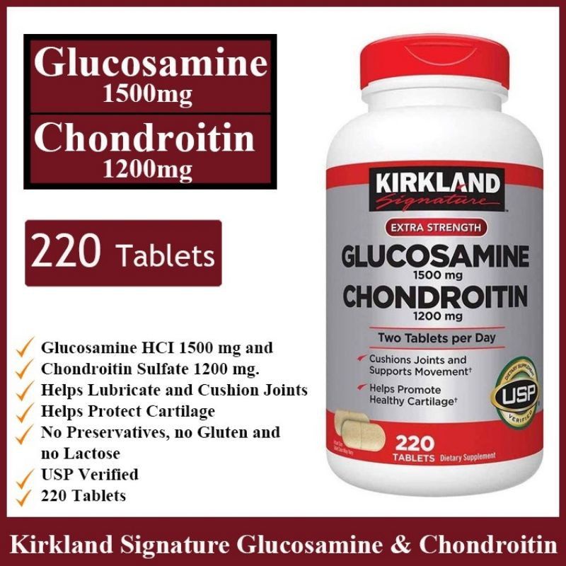 Kirkland Signature Glucosamine & Chondroitin, 220 Tablets Shopee Malaysia