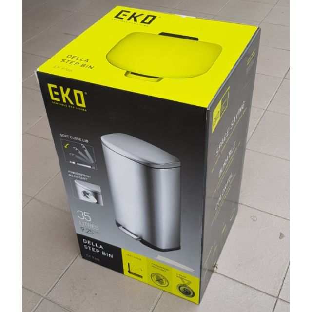 EKO Stainless Steel Pedal Bin 35L Shopee Malaysia