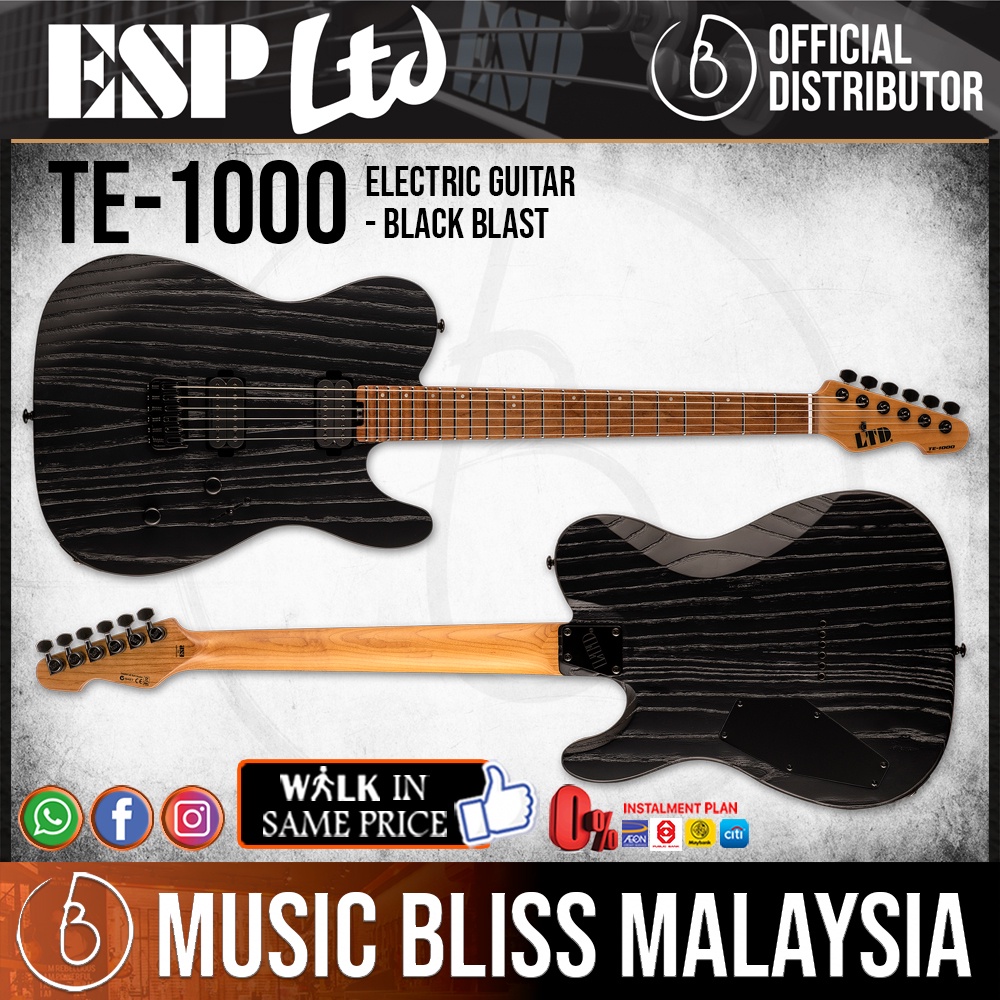 ESP LTD TE1000 Electric Guitar Black Blast (TE1000BLKBLAST) Shopee