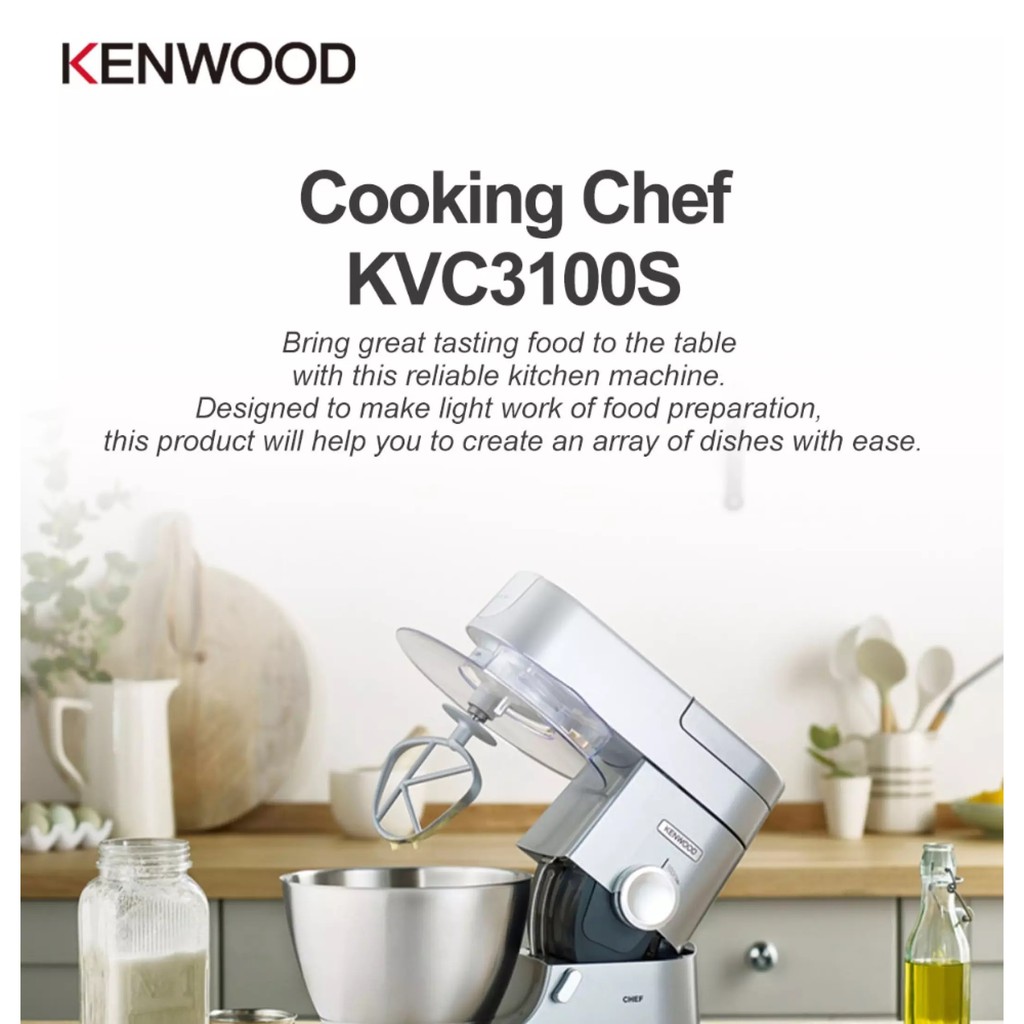 Kenwood Chef Stand Mixer With Attachments KVC3100S, 43 OFF