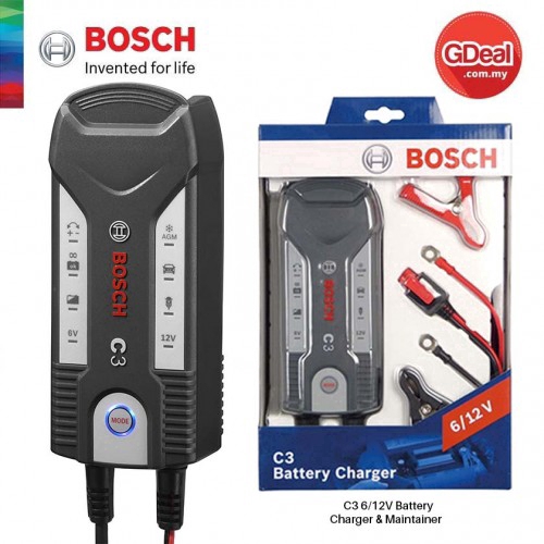 BOSCH C3 Fully Automatic 4 Mode 6/12V Smart Battery Charger