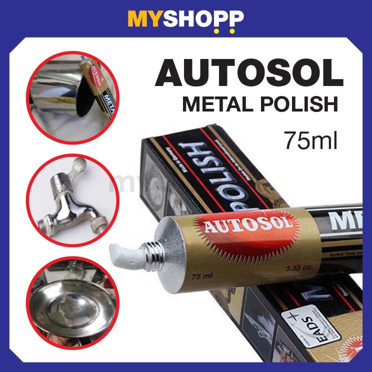 AUTOSOL METAL POLISH RUST/ CHROME REMOVER POLISH LOGAM 75ML