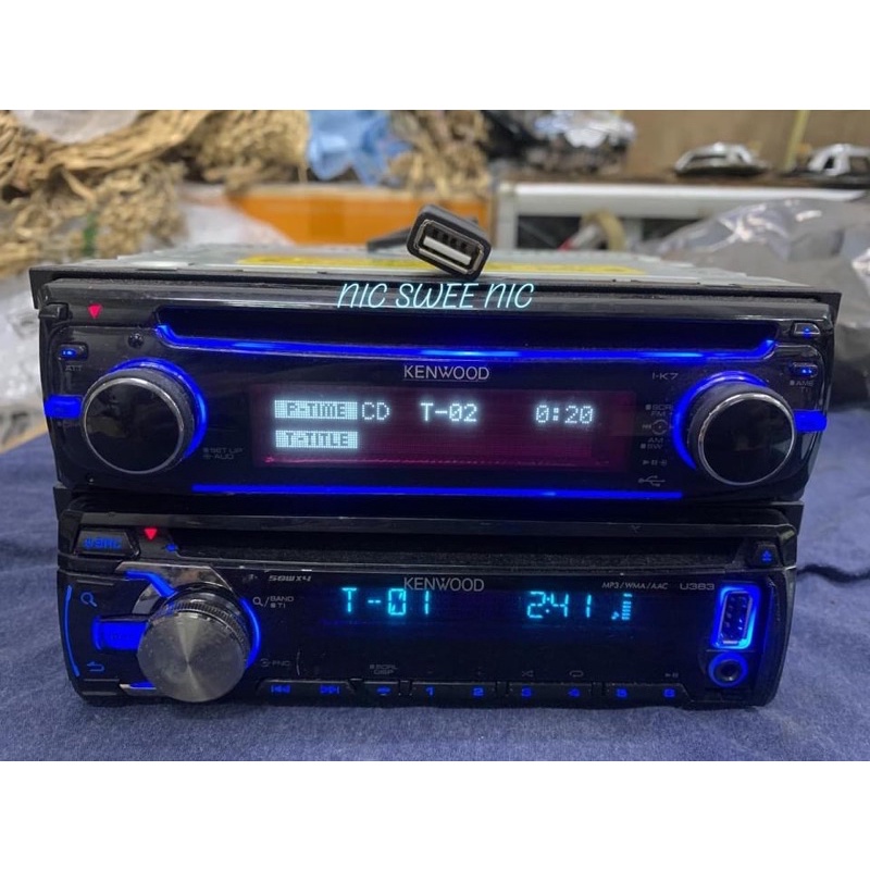 Kenwood Single din radio player ik7 & u383 Usb aux mp3 cd Shopee