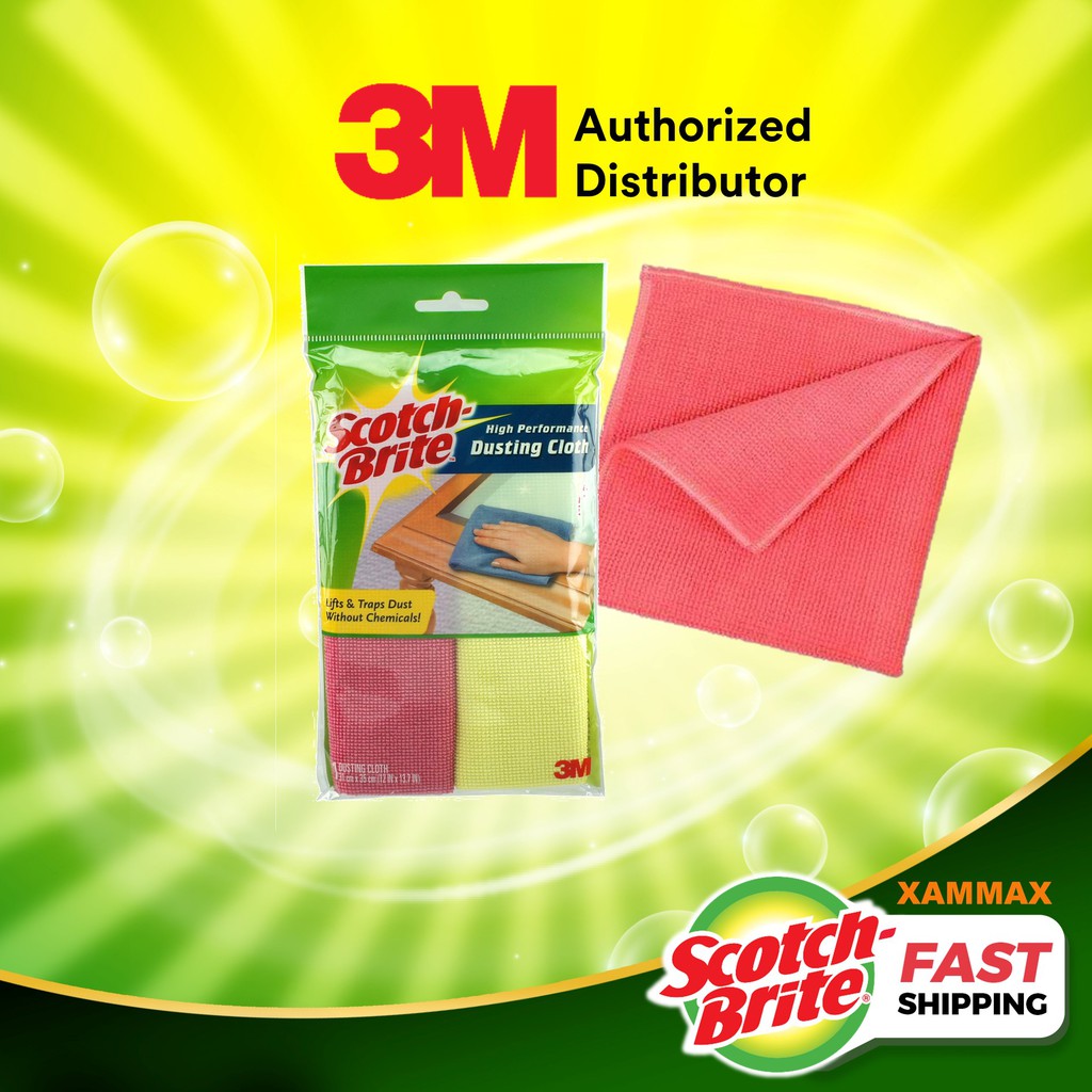 3M Scotch Brite Dusting Cloth (2’s) High Performance Microfiber for