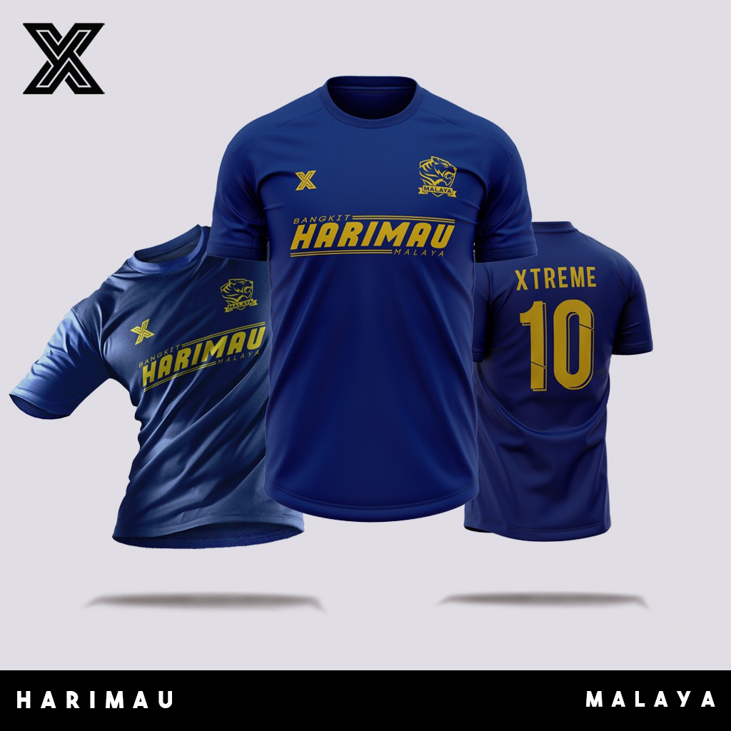 Jersey Malaysia Football Fans Navy/Gold Shopee Malaysia