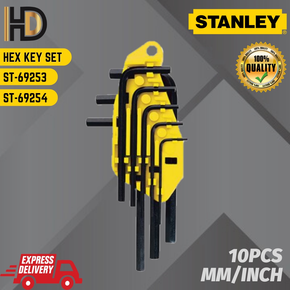 STANLEY 10 Pcs Hex Key Set / STANLEY 69253 & 69254 10 Pcs Hex Key Set