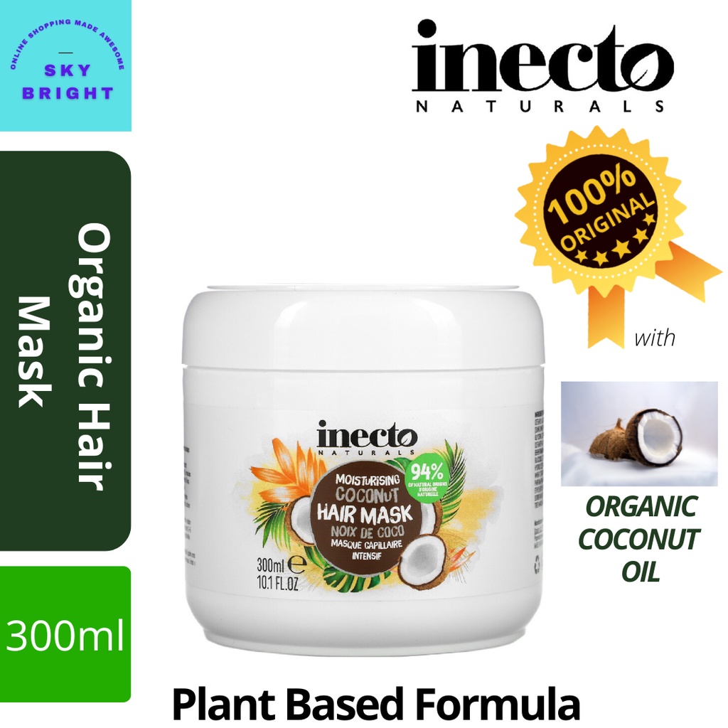 Inecto Coconut Oil Hair Mask 300ml. Natural Antioxidant Protect Hair