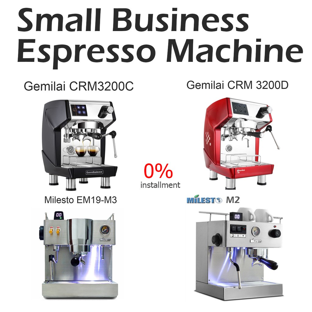 Smaill Business Espresso Machine. Milesto EM20 , Gemilai crm3200C