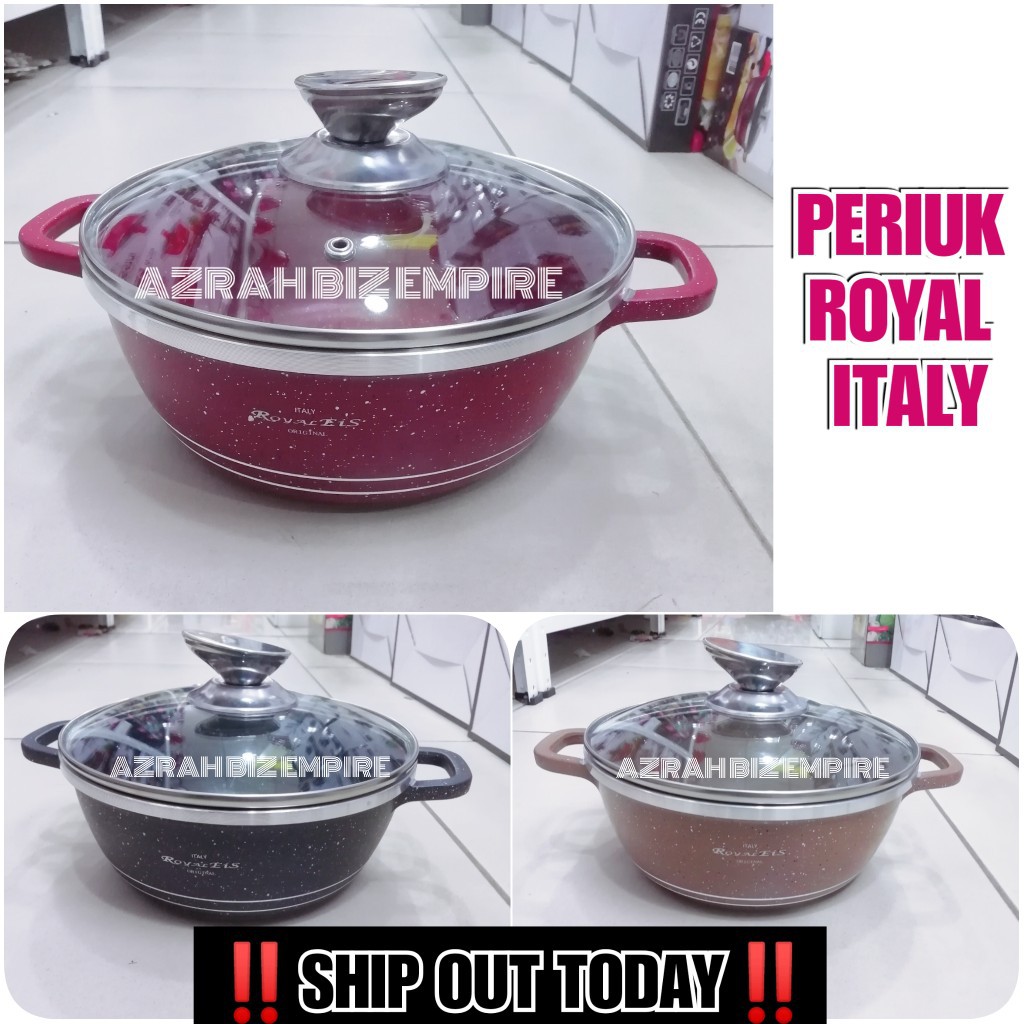 HOT! (20CM40CM) PERIUK ROYAL ITALY GRANITE POT ORIGINAL COOKWARE