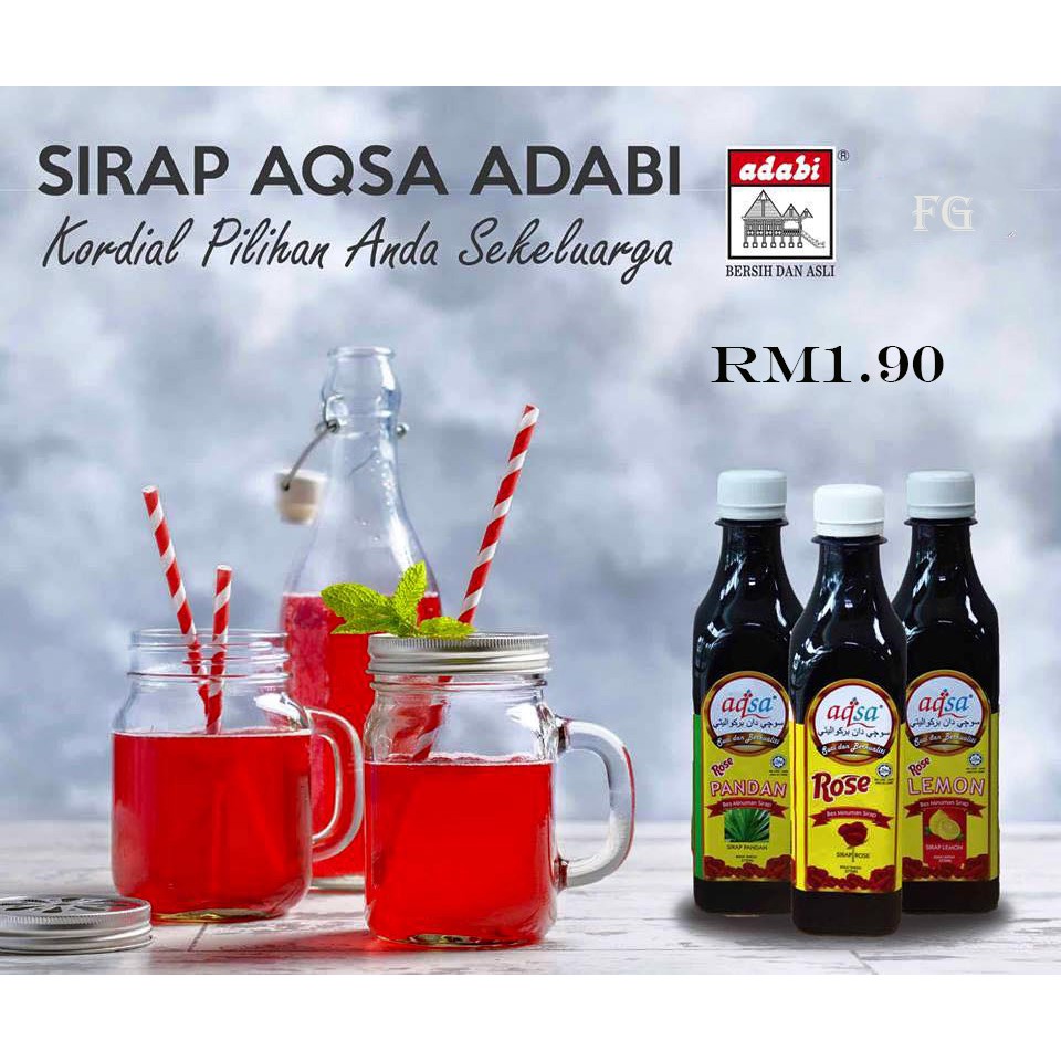 Adabi Aqsa Bes Minuman Sirap Berperisa 375ml Shopee Malaysia