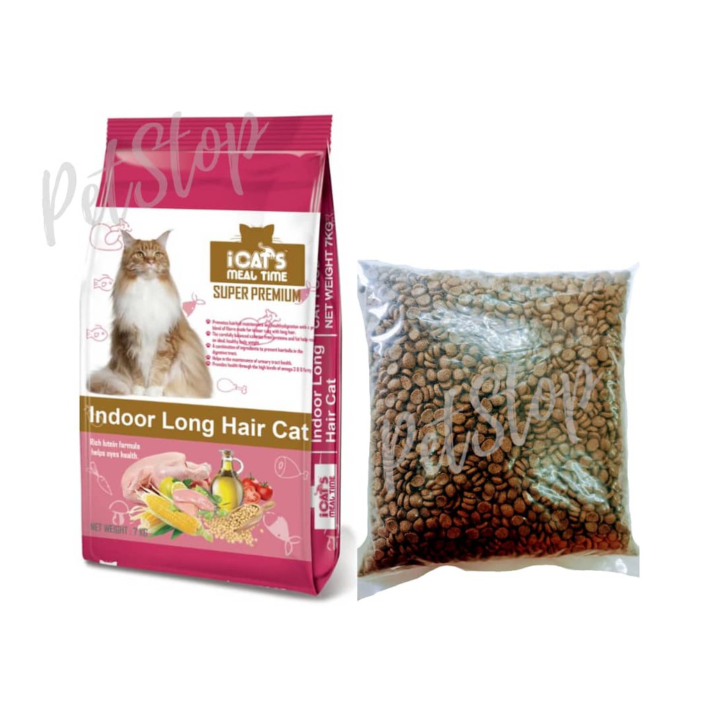 iCats Indoor Long Hair Cat Food REPACK 1KG Shopee Malaysia