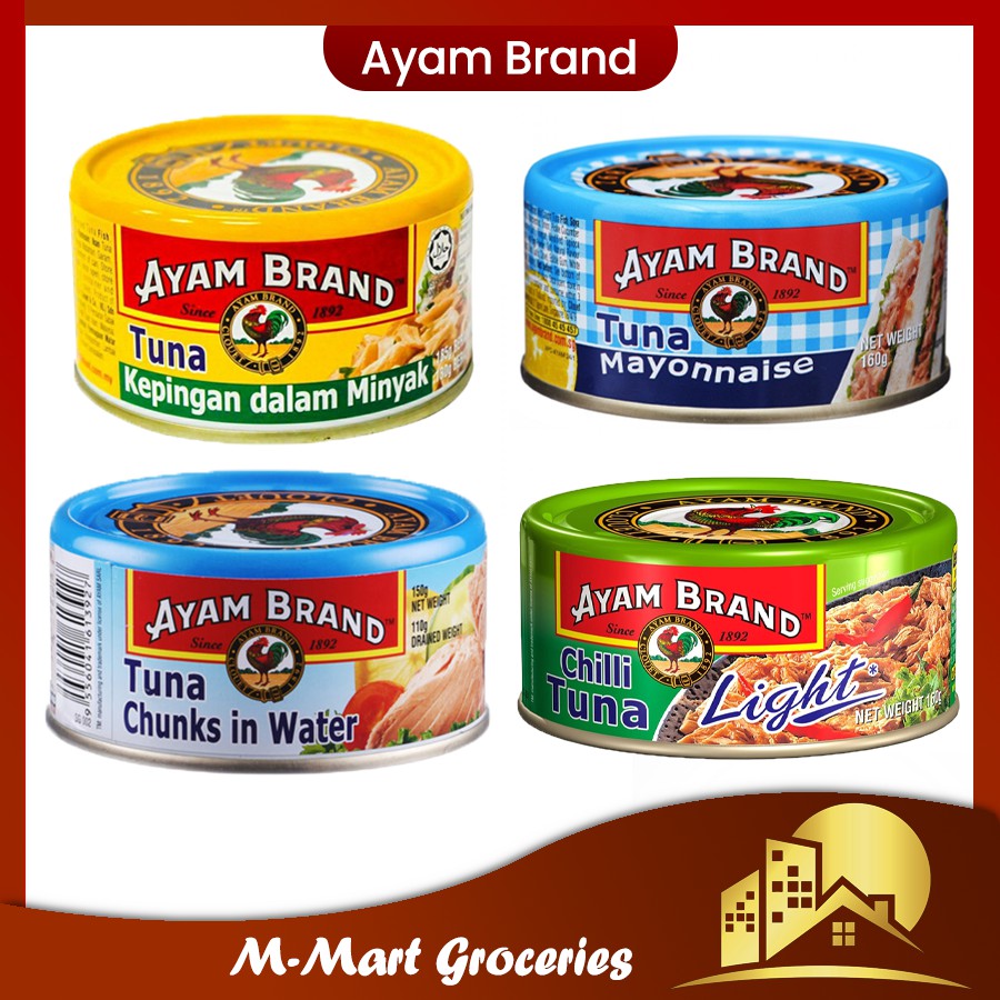 Ayam Brand Tuna ( Chili Tuna / Mayonnaise Tuna / Chunks in Water Tuna