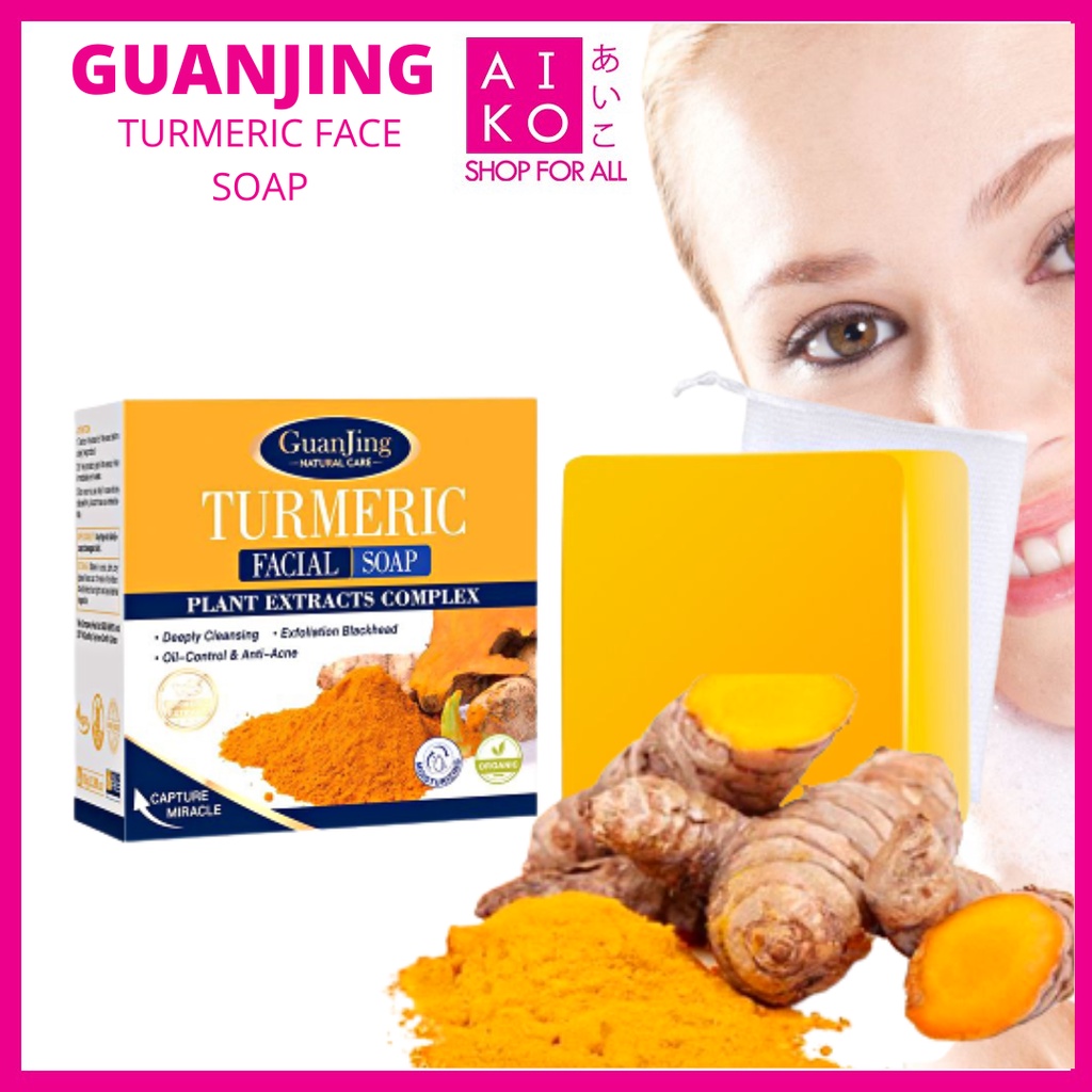 (AIKO) GUANJING TURMERIC FACE SOAP / SABUN MUKA (GJ7050) Shopee Malaysia