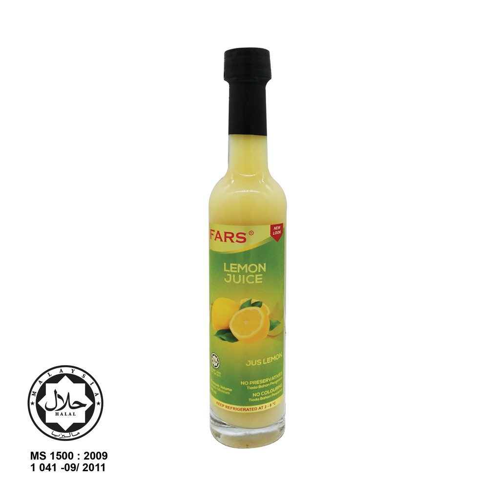 FARS 100 Natural Lemon Juice / Jus Lemon Asli 375ml Detox No