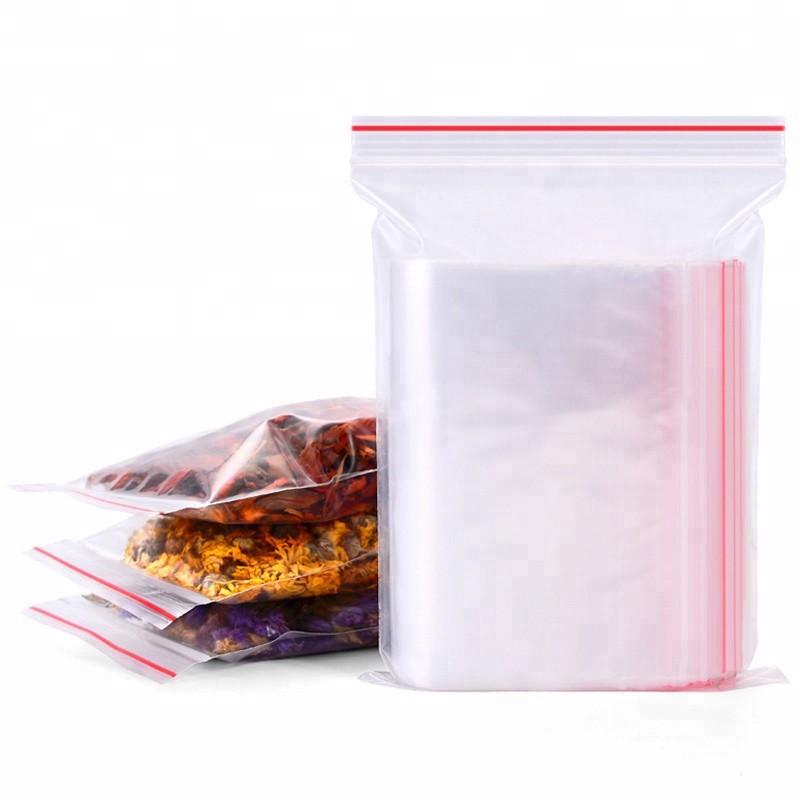 100 Pack Kitchen Storage Zip Lock Bag Plastic Sealed Bags