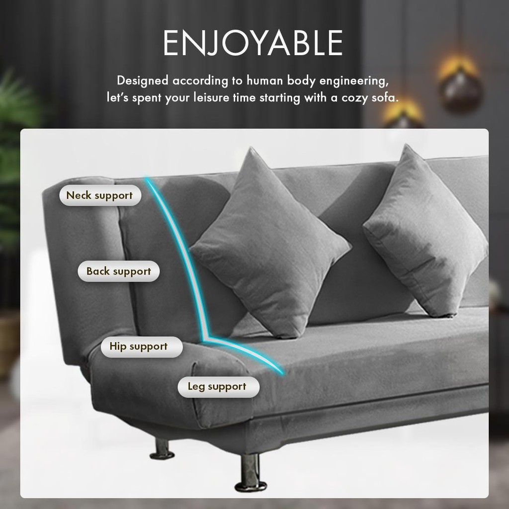 FREE SHIPPING !!! READY STOCK IDRIS Foldable Sofa Bed (2 seater or 3