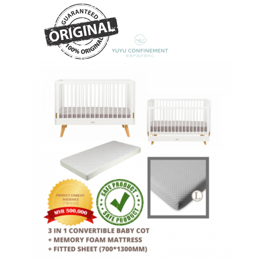 FUNBIESViggo Baby Cot Set (White Colour) Shopee Malaysia