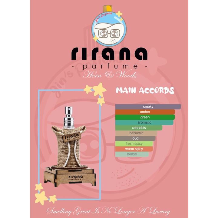 rirana herb & wood unisex perfume decant original Shopee Malaysia