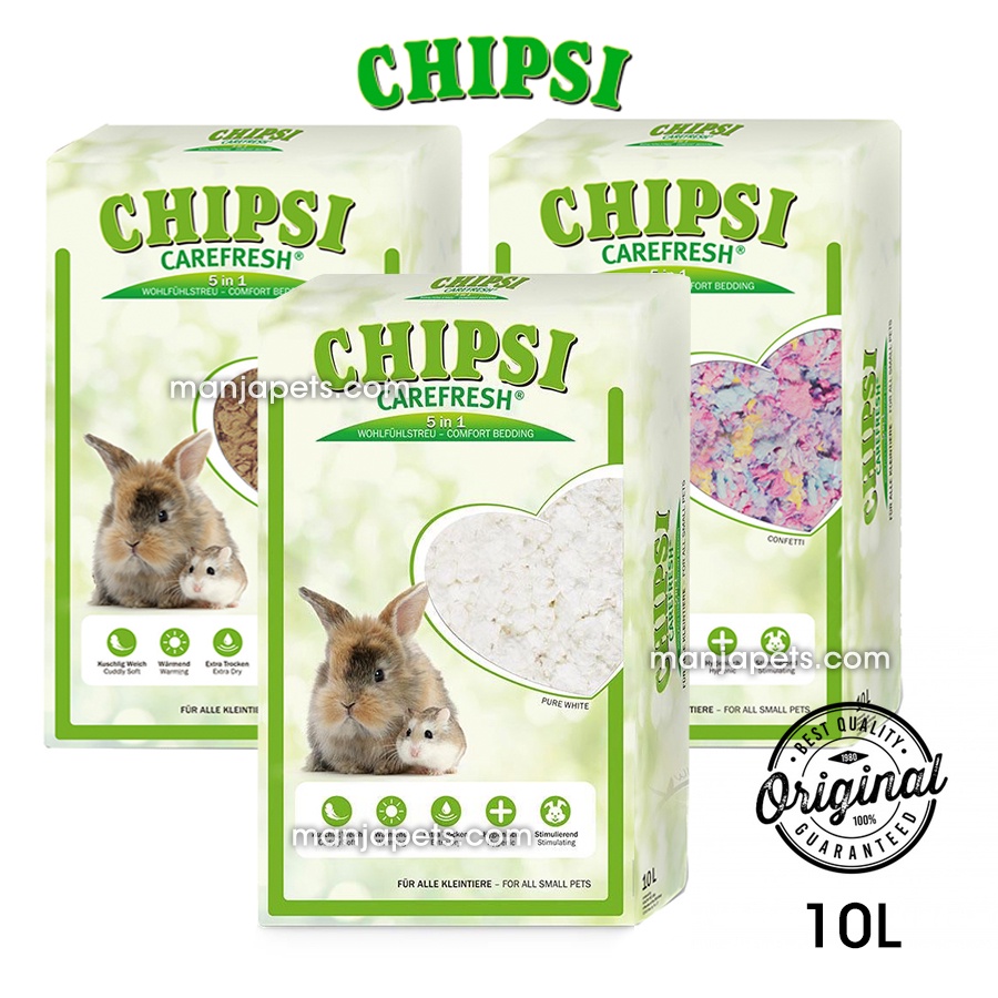 New Chipsi Carefresh Bedding PURE WHITE / ORIGINAL / CONFETTI 10L