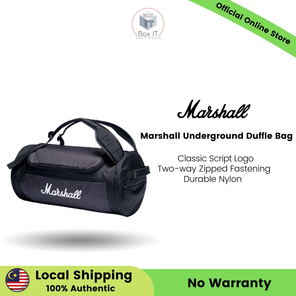 Marshall Underground Duffel Bag Classic Scrip Logo Twoway Zipped