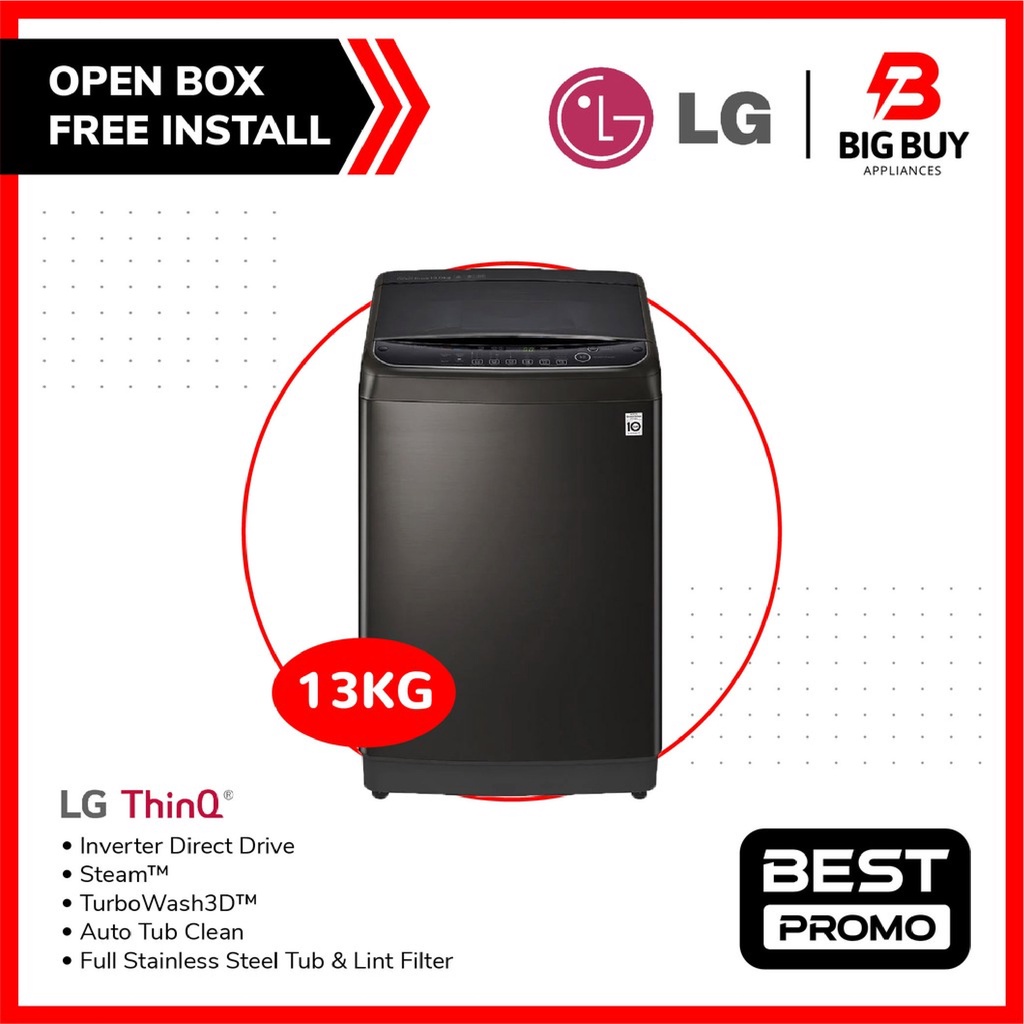 LG 13kg Washer 6 Motion Inverter Direct Drive Top Load Washing Machine