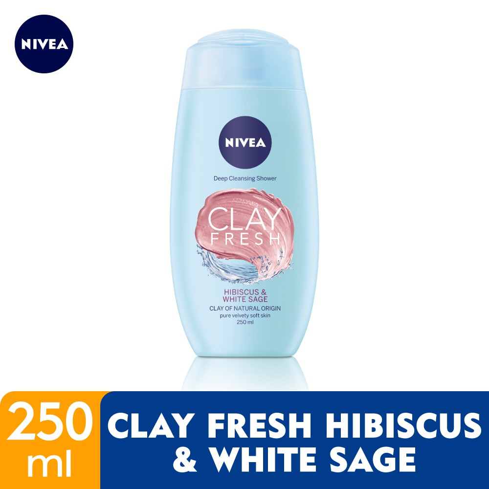 NIVEA Bath Care Shower Clay Fresh Hibiscus & White Sage 250ml