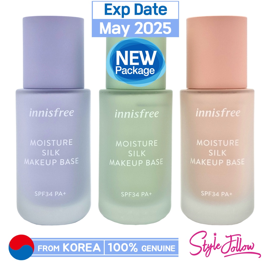 ️NEW Package ️[INNISFREE] Moisture Silk Base 30ml (SPF34/PA+) allinone makeup base Shopee