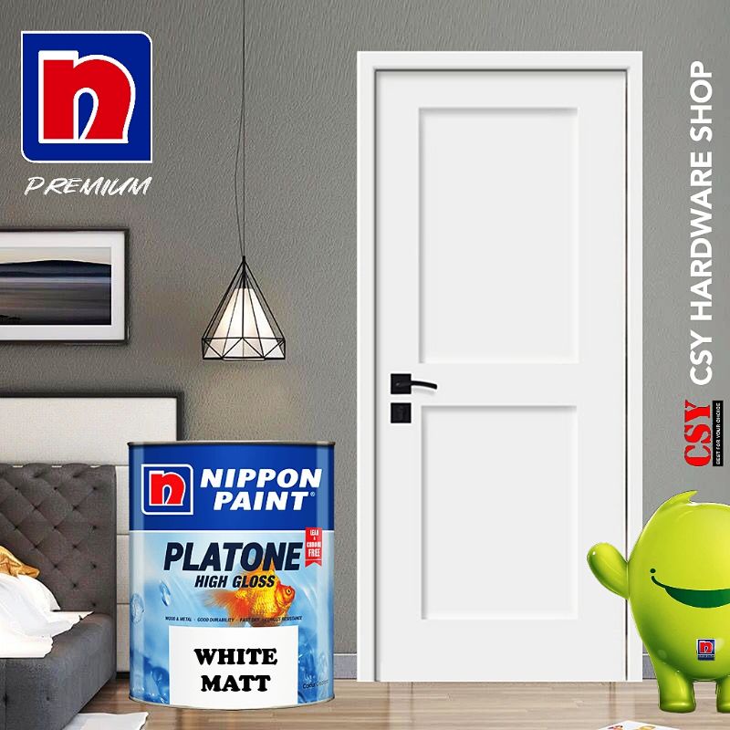 NIPPON PAINT Platone High Gloss/Matt White 5Liter Shopee Malaysia