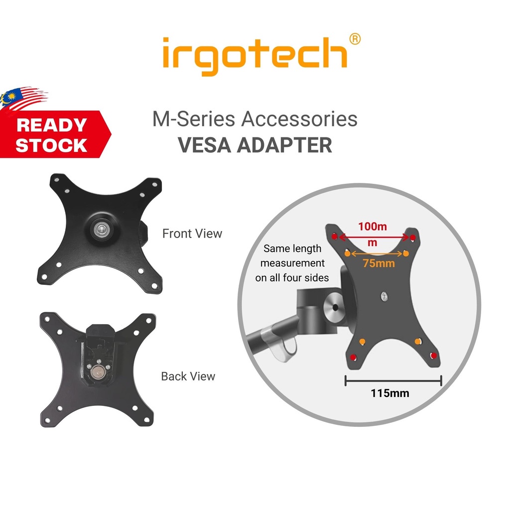 IRGOTECH MSeries Monitor Stand Accessories VESA Adapter for Monitor 13