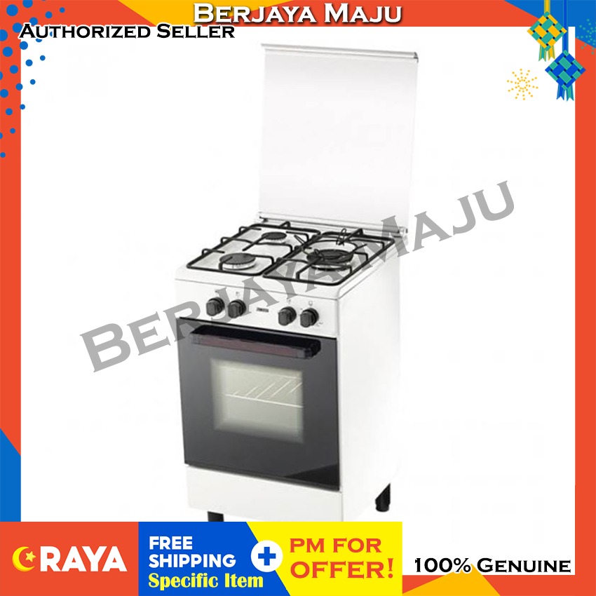 Zanussi 3 Burner 62L Free standing Gas Cooker With Oven ZCG530W