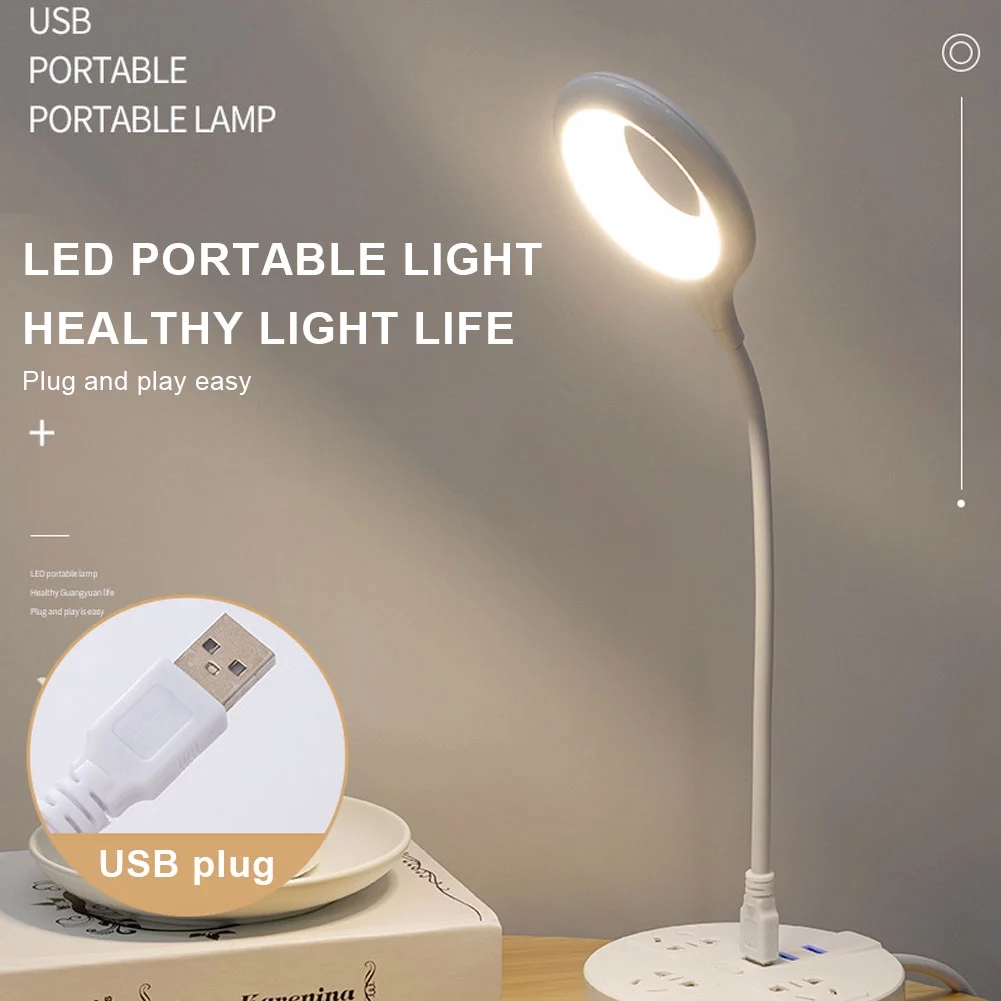 USB Computer Desk Lamp LED Desk Lamp Foldable and Curved Study Room