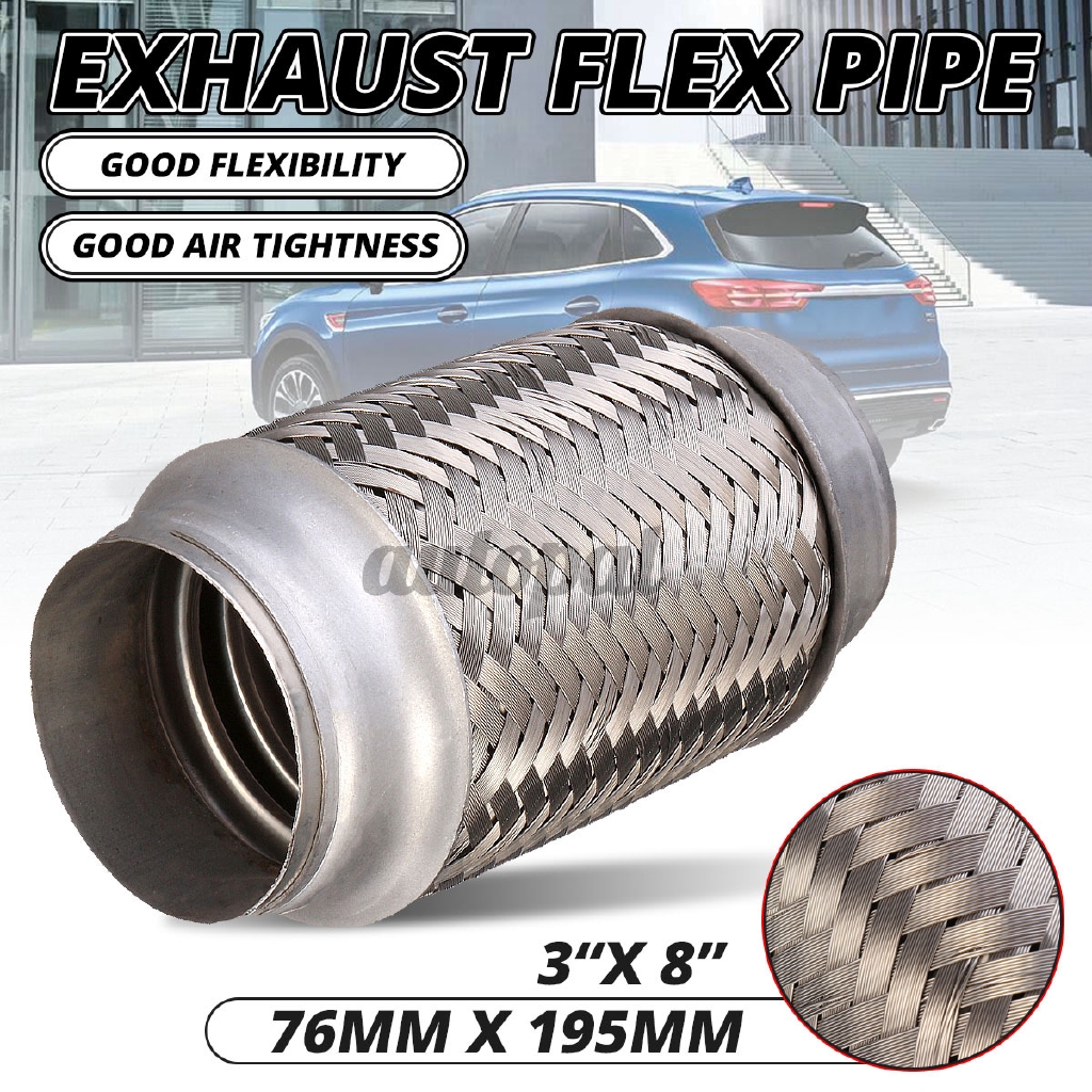 Weld On Exhaust Flexi Flexible Joint Repair Pipe tube Flex 2.5" x 6" 63mm x 153mm Shopee Malaysia