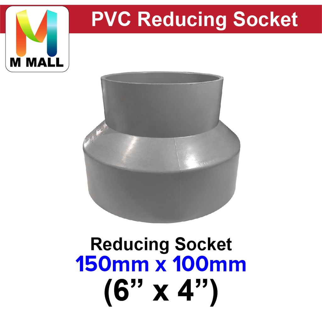M MALL 6inch x 4inch (150MM X 100MM) PVC REDUCING SOCKET Pipe Fitting