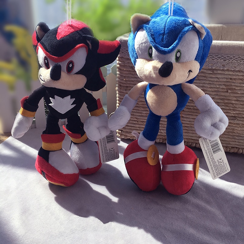 28cm Anime Sonic Plush Toys Doll Shadow Sonic Soft Mainan Baby Kids Toy Gifts for Children Boys
