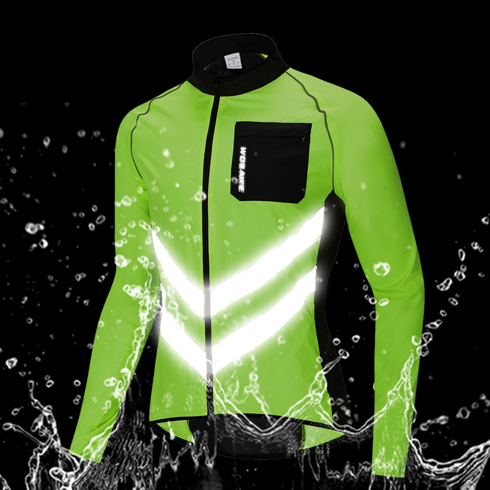 Waterproof Cycling Jackets High Visibility Windbreaker Bicycle Sports