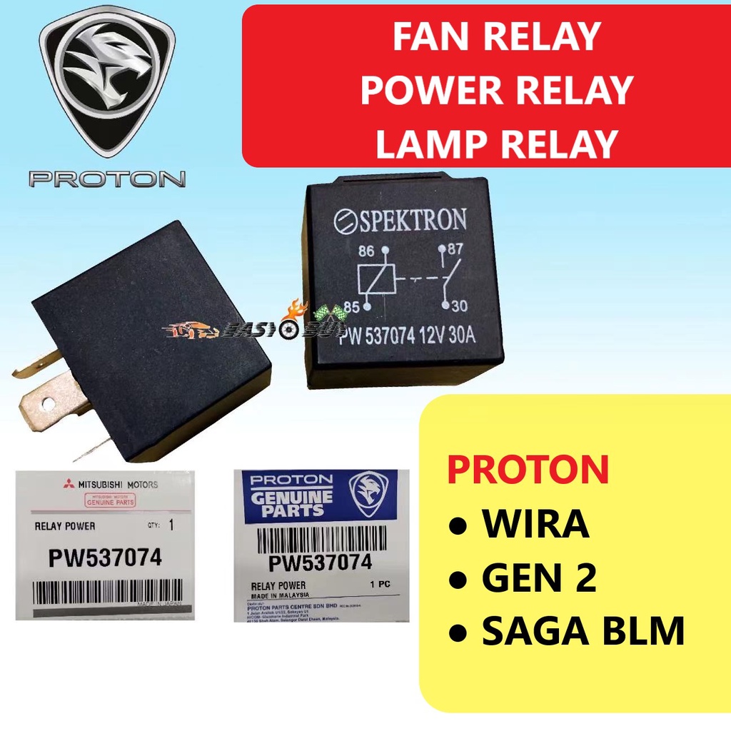 Original Lamp Relay Power relay Fan Relay proton wira gen2 saga blm 4pin 12v30a starter relay