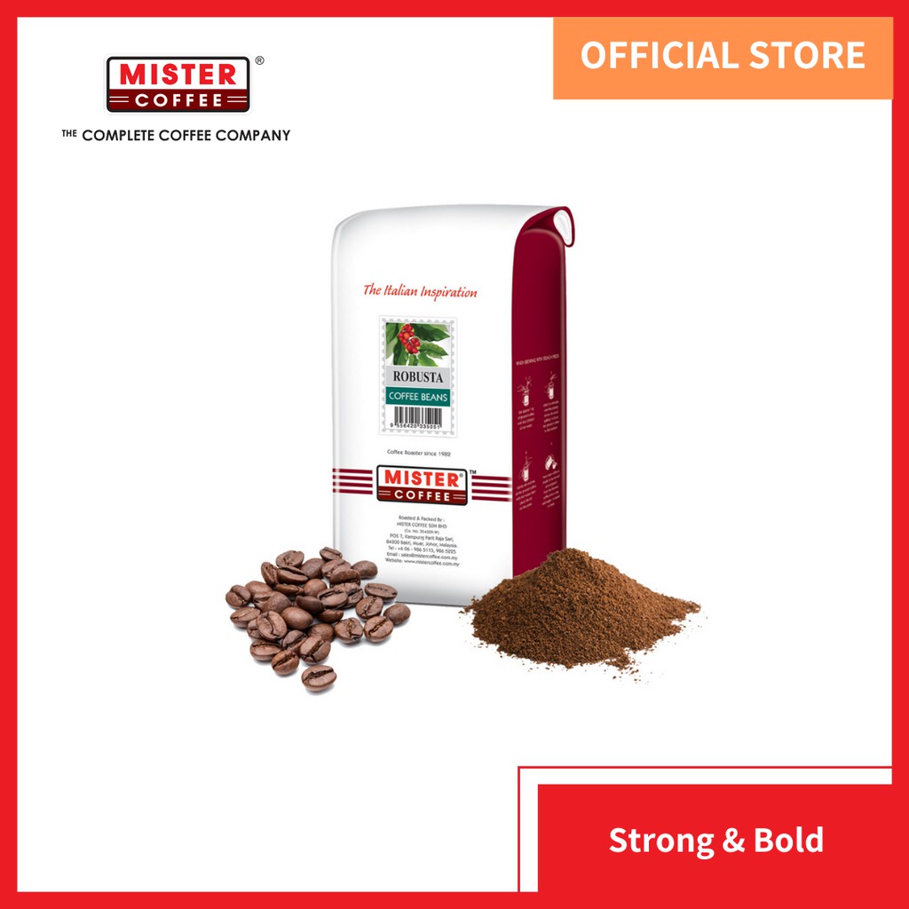 [Mister Coffee] Robusta Coffee Beans & Ground Coffee Roasted (500g