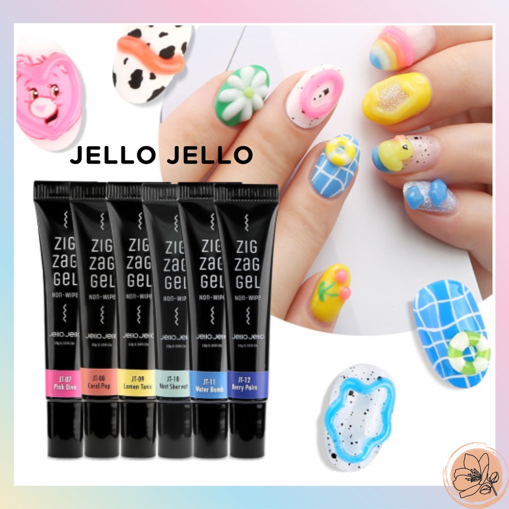 JELLO JELLO x Zigzag Tube Gel Nail Series 07 15 Shopee Malaysia