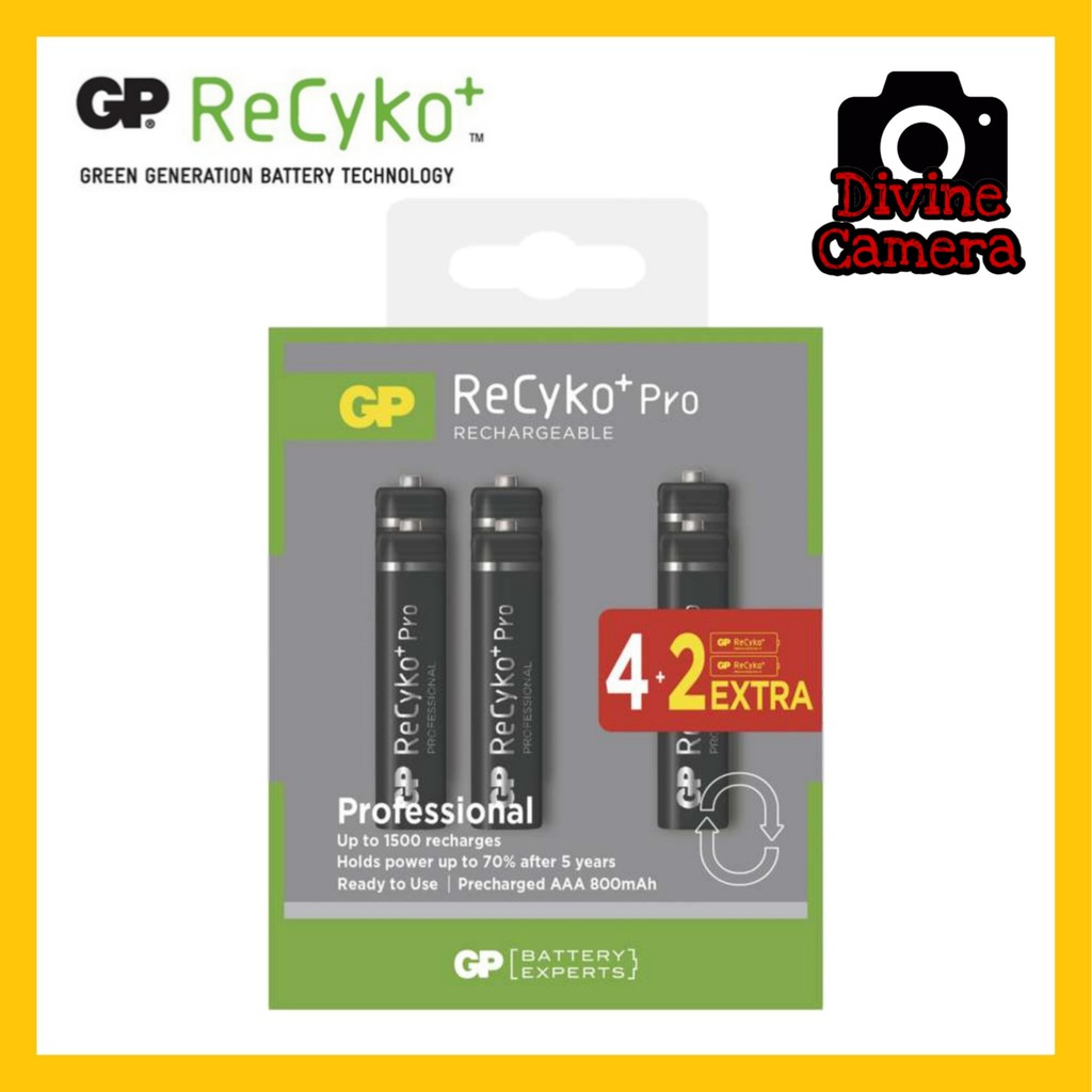 4+2's GP Recyko Pro AAA 800mAh Rechargeable Battery Shopee Malaysia