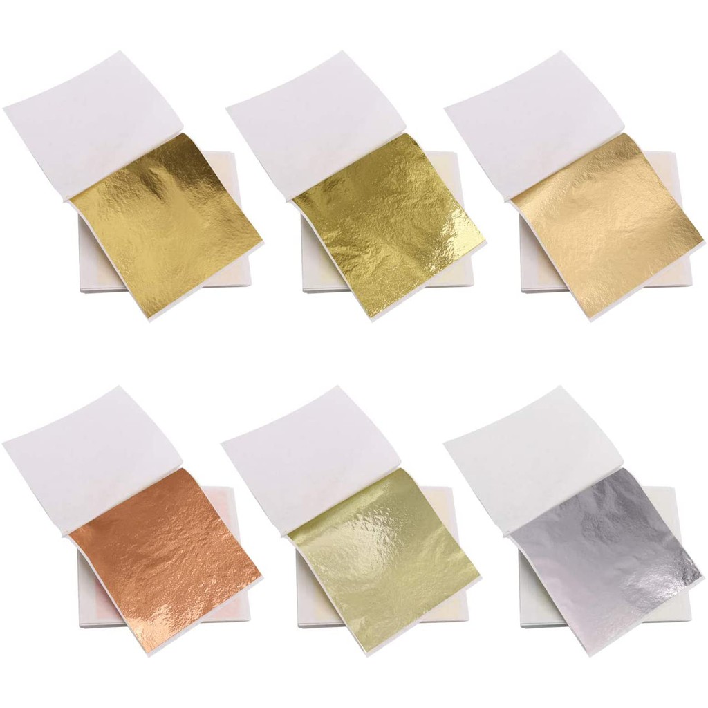 10pcs / 50pcs Gold Leaf Sheets 9x9cm Gold Foil Paper for Paintings