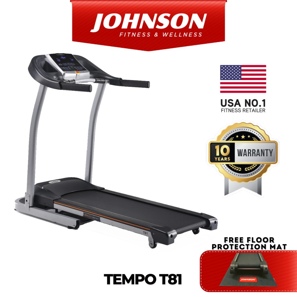 Johnson Fitness Tempo T81 Treadmill [10 Years Warranty On Drive Motor