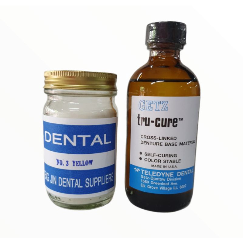 White Acrylic Powder Cracked Dentures Chipping Resin Molding Teeth One