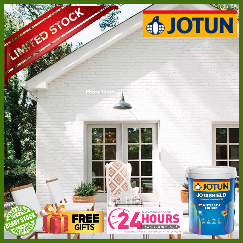 JOTUN JOTASHIELD ANTIFADE WHITE 5L Exterior Wall Paint/Cat Luar