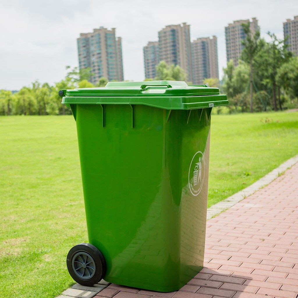 240L Green plastic dustbin Shopee Malaysia