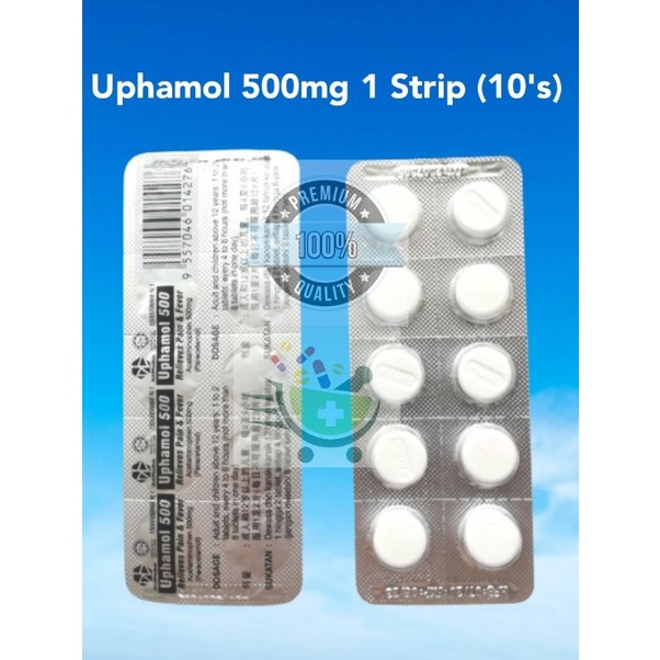 Uphamol 500mg (Paracetamol) Relieve Headache, Pain & Fever 10's