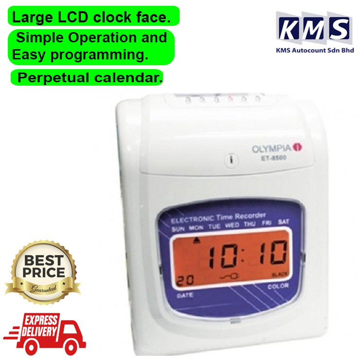 Olympia Electronic Punch Card Machine Time Recorder Et8500 Shopee