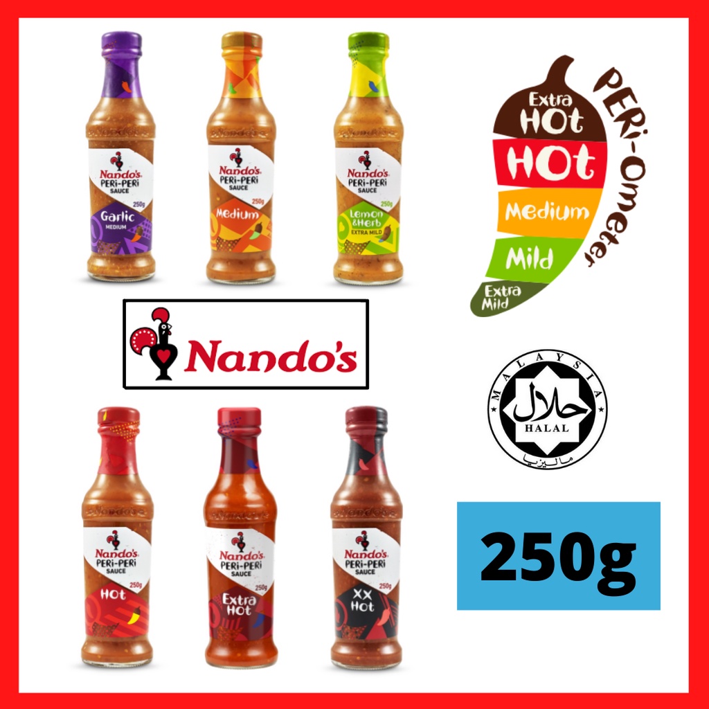 [Free Delivery] Nando's PeriPeri Chili Sauce 250g [Halal] Tasty Sos