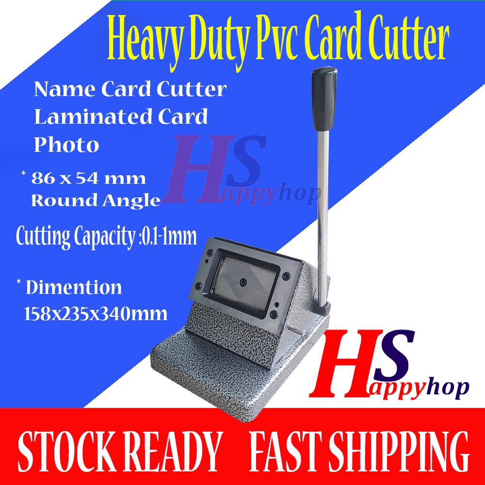 Heavy Duty Manual Pvc Card Cutter Id Card Die Cutter 86*54mm Shopee