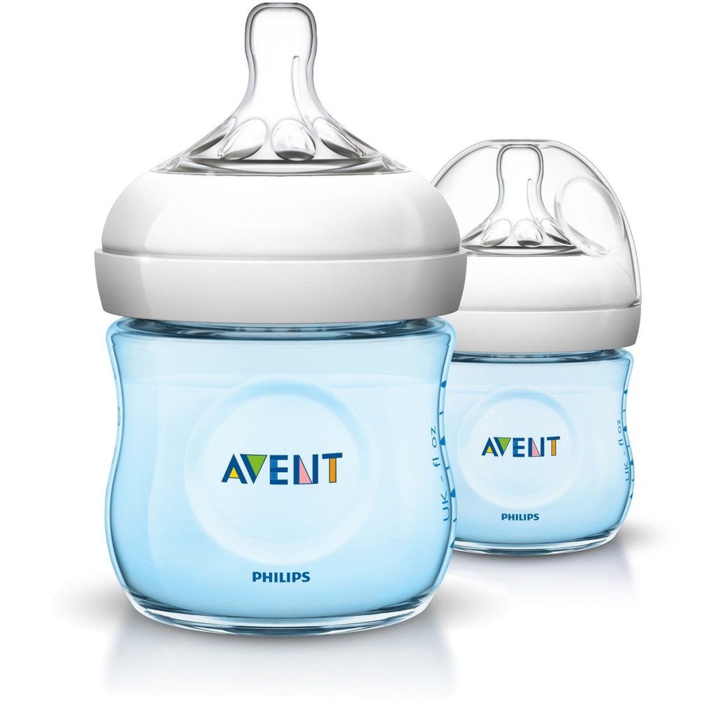 Avent Natural Blue Bottle 4oz / 125ml Twin Pack Shopee