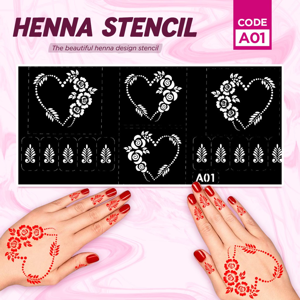 Sticker inai / Sticker Henna / Henna Stencil / Mehndi Stencil NEW